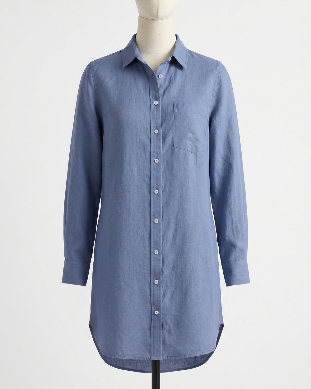 100% European Linen Shirt Dress